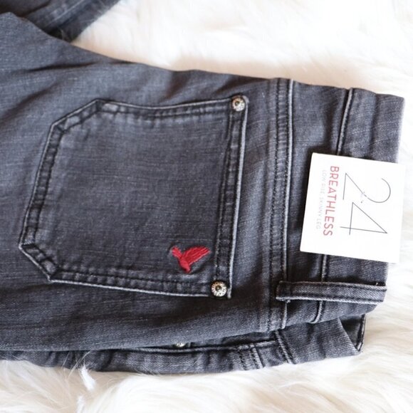 NEW Anthropologie M.i.H Grey Low Rise Skinny Jeans Size 24 - Picture 11 of 15